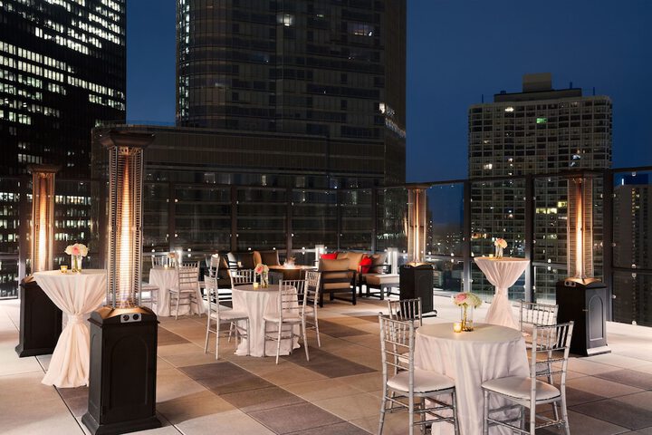 Outdoor banquet area