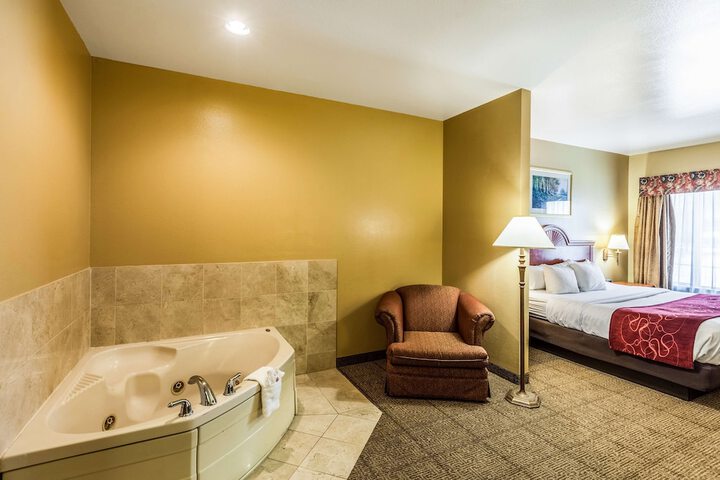 1 King Bed Flat Screen Television Microwave and Refrigerator High Speed Internet Accessible (5 of 11)