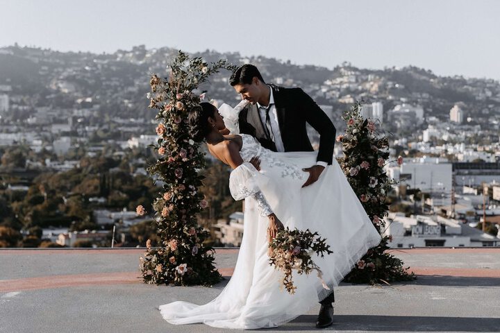 Outdoor wedding area