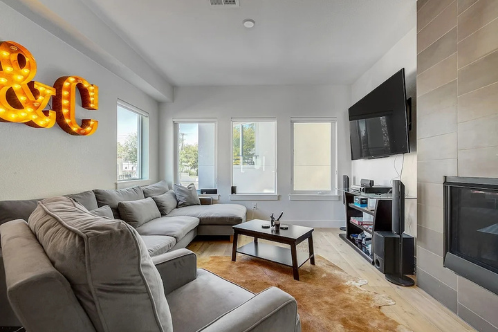 Exterior of Sleek Modern Townhome in Heart of Denver