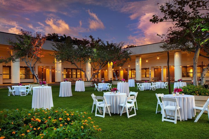 Outdoor wedding area