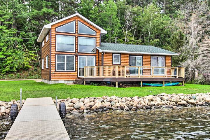 Dock & Fire Pit: Shamineau Lake Retreat!