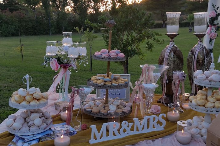 Outdoor banquet area