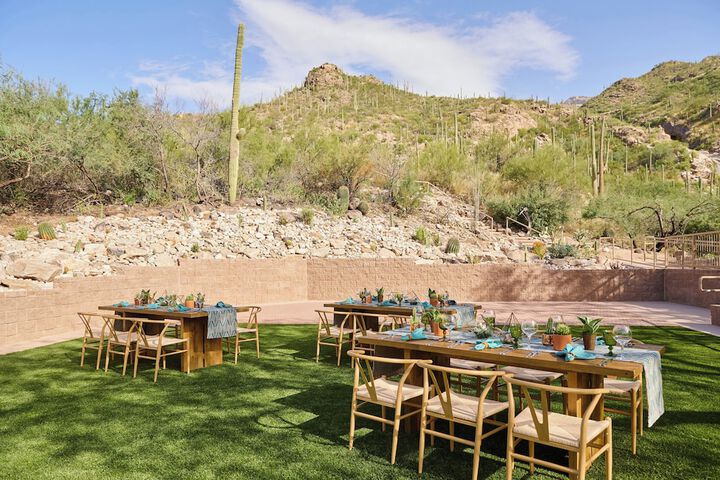 Outdoor banquet area