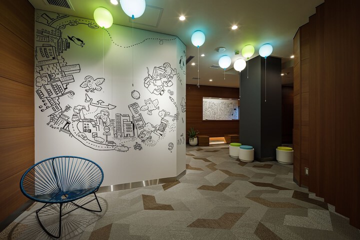 Interior entrance