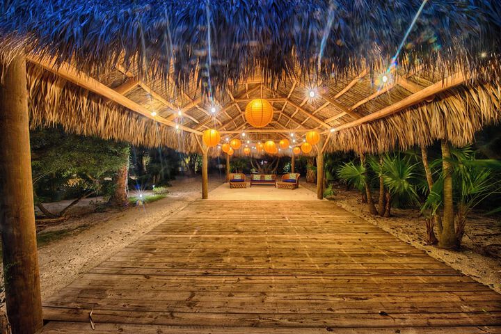 Outdoor banquet area