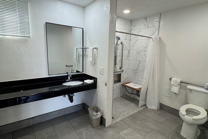 1 Queen Bed ADA Accessible Roll in Shower (4 of 13)