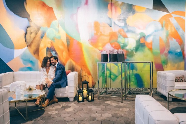 Outdoor banquet area