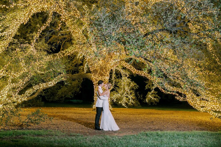 Outdoor wedding area