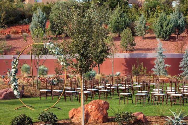 Outdoor wedding area