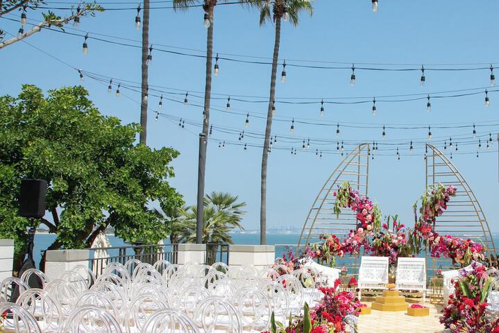 Outdoor wedding area