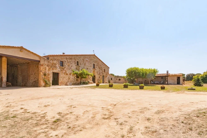 Catalan Farmhouse With Round Pool in the Middle of Forest