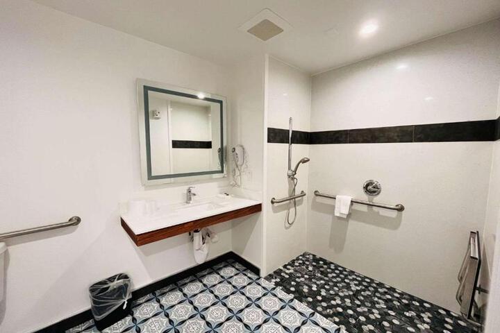 1 Queen Bed | Mob Accessible Roll in Shower Micfridg (9 of 25)