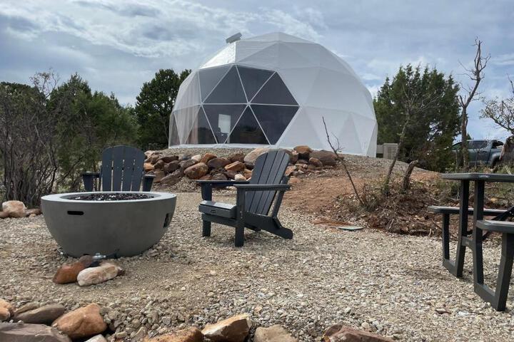 Exterior of Canyon Rim Domes - a Luxury Glamping Experience!!