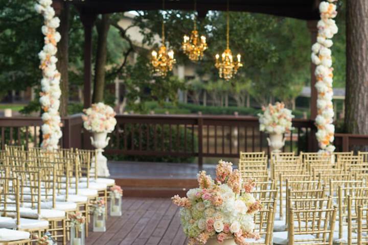 Outdoor wedding area