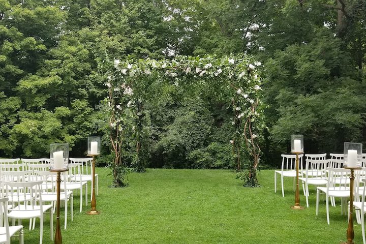 Outdoor wedding area