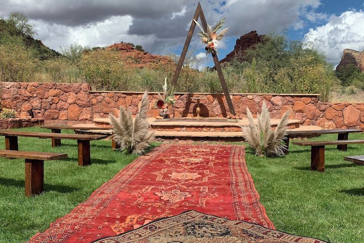 Outdoor wedding area