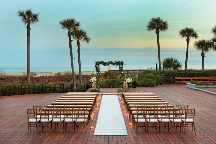 Outdoor wedding area