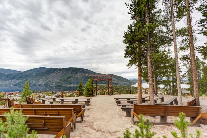 Outdoor wedding area