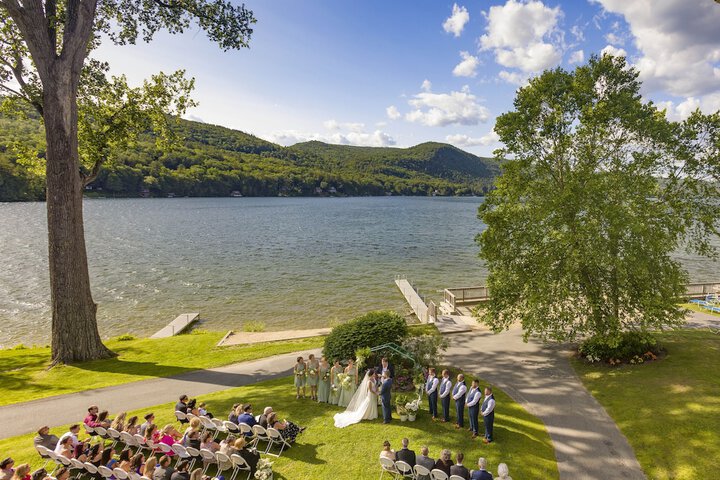 Outdoor wedding area
