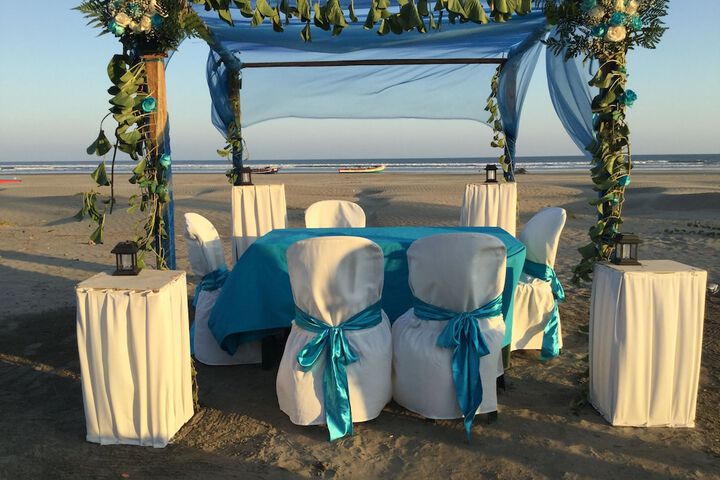 Outdoor wedding area