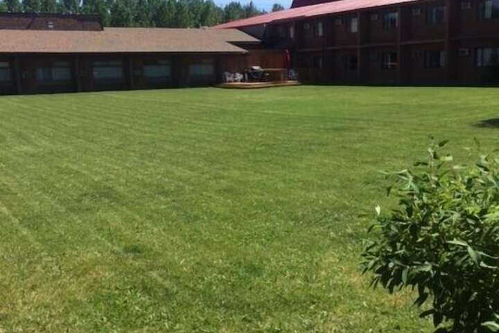 Outdoor banquet area