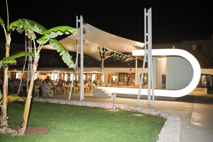 Outdoor banquet area