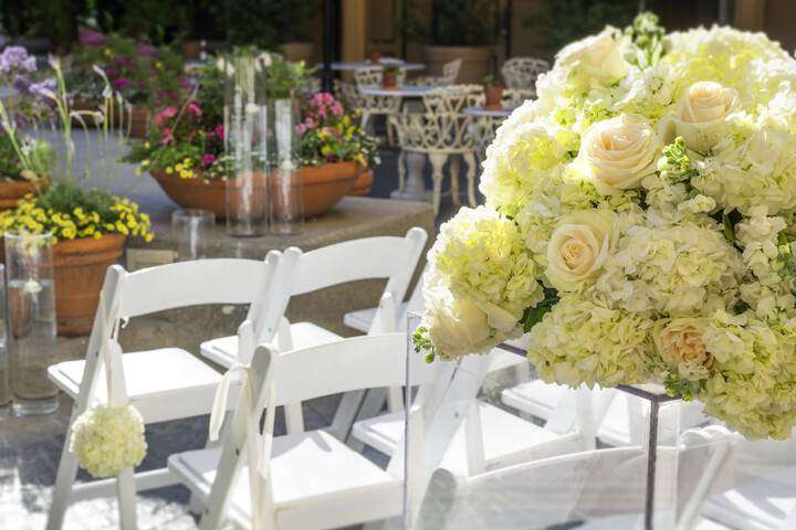 Outdoor wedding area