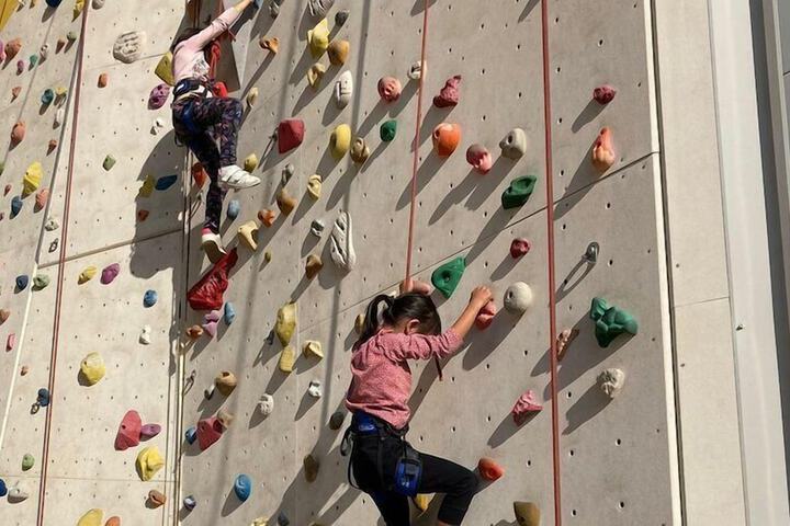 Outdoor rock climbing