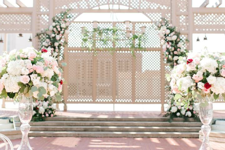 Outdoor wedding area
