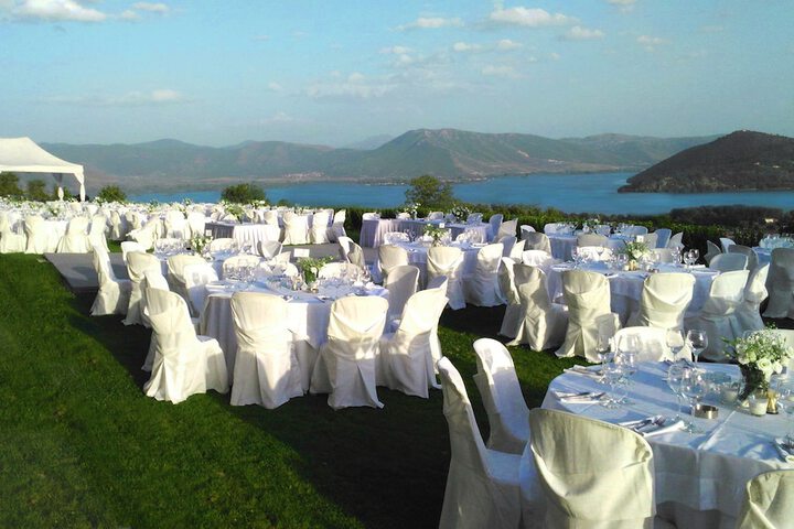 Outdoor banquet area