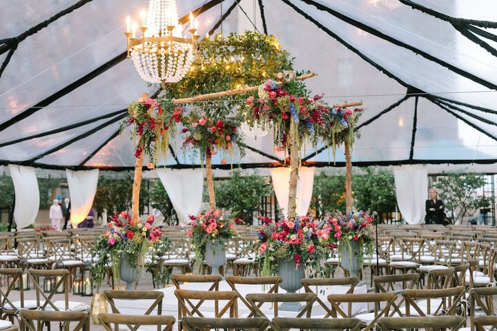 Outdoor wedding area