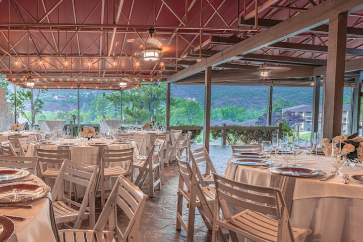 Outdoor wedding area