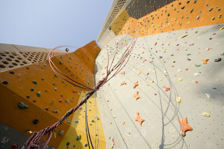 Outdoor rock climbing