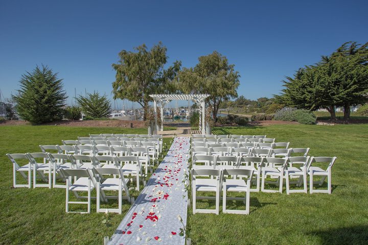 Outdoor wedding area
