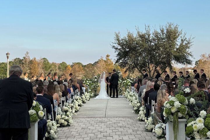 Outdoor wedding area