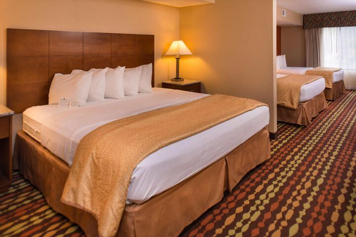 1 King Bed High Speed Internet Accessible Refrigerator, Coffee Maker Iron and Ironing Board Hairdryer Continental Breakfast (17 of 36)