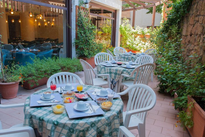 Outdoor banquet area