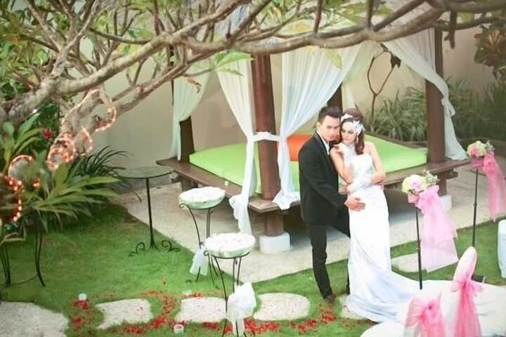 Outdoor wedding area