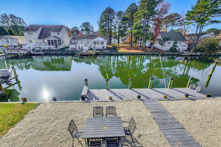 Furnished Deck! Waterfront Ocean Pines Home