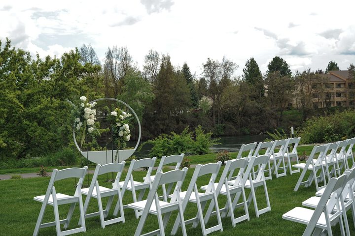 Outdoor wedding area