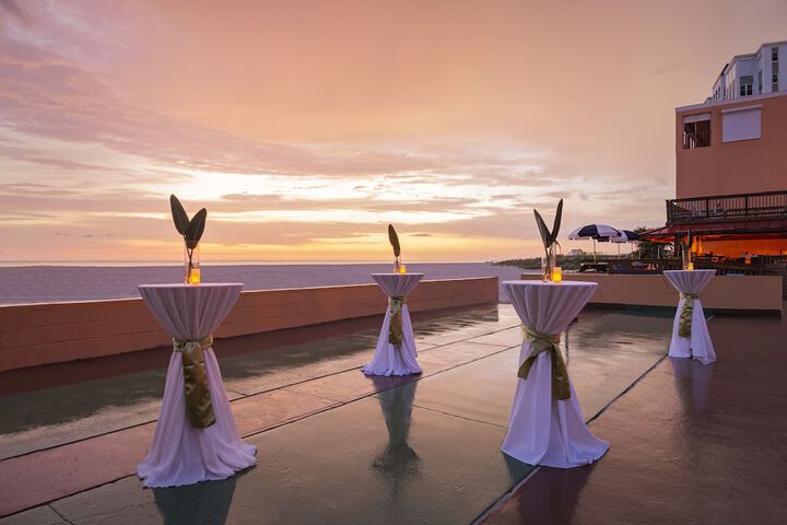 Outdoor banquet area