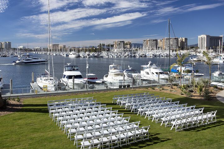 Outdoor wedding area