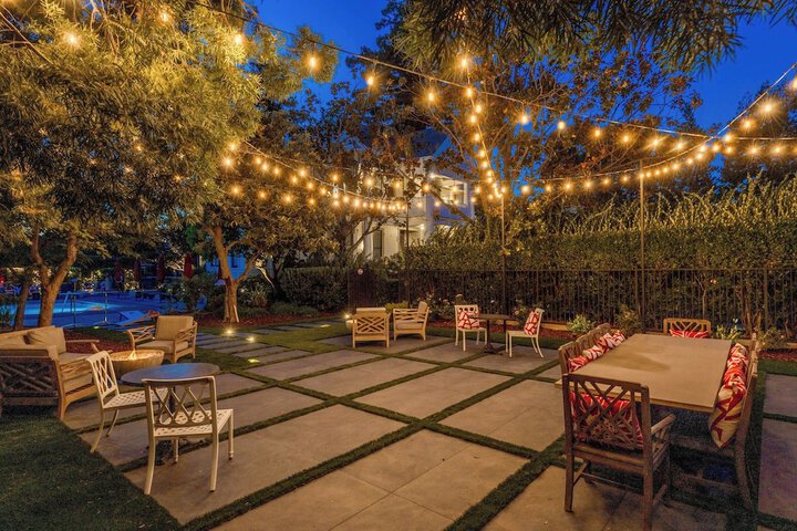 Outdoor banquet area