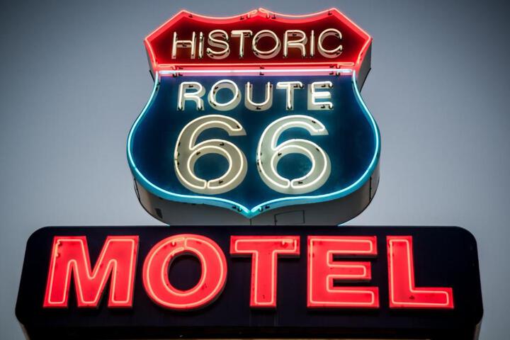 Exterior of Historic Route 66 Motel