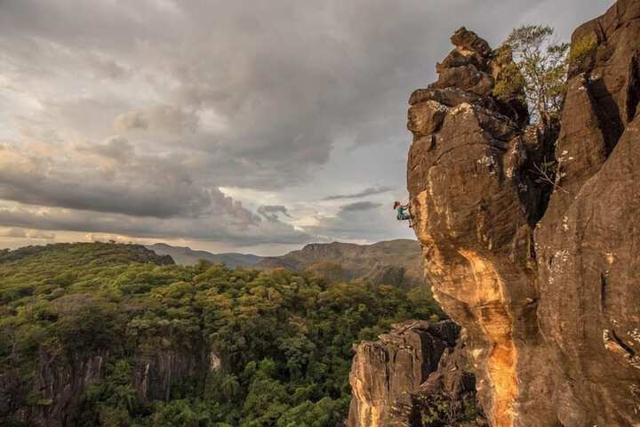Outdoor rock climbing