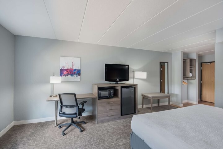 1 King Bed High Speed Internet Accessible Microwave and Refrigerator Chair with Ottoman Desk Full Breakfast (7 of 31)
