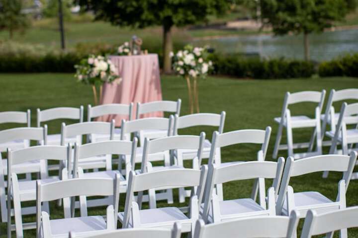 Outdoor wedding area