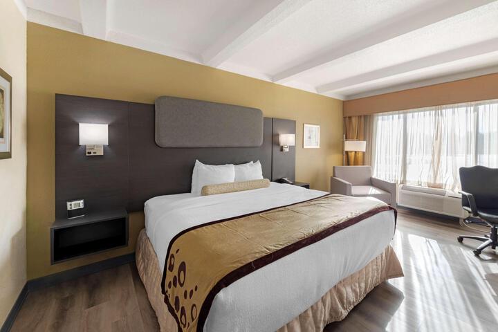 1 King Accessible Roll in Shower Exterior Entrance Microwave, Refrigerator WiFi Full Breakfast (17 of 22)