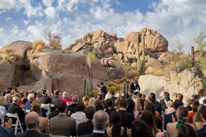 Outdoor wedding area